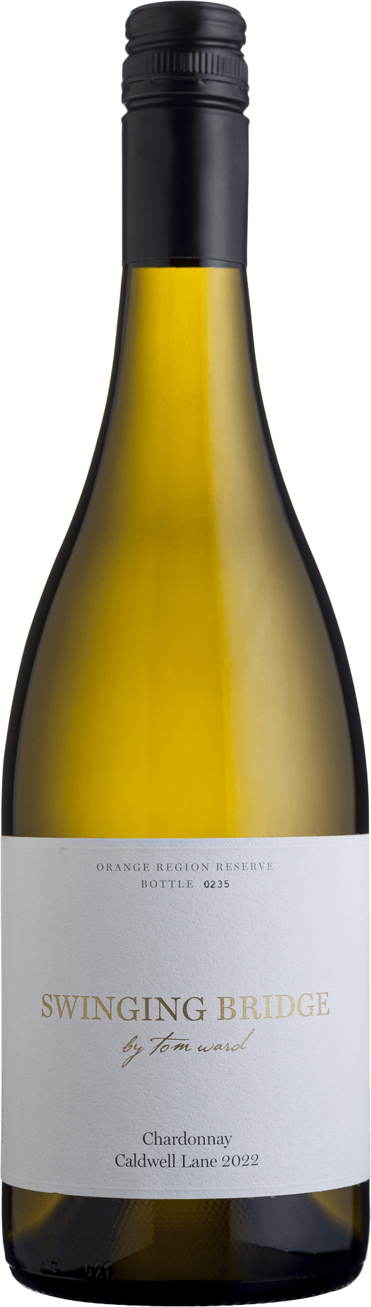 Swinging Bridge Caldwell Lane Chardonnay 2022 bottle — Orange